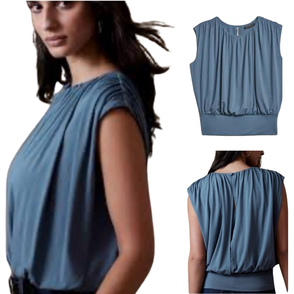 Banana Republic Women's Sky Slate Shirred Top